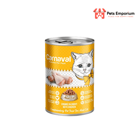 Carnaval Adult Chicken Chunk in Gravy Wet Cat Food-400GM