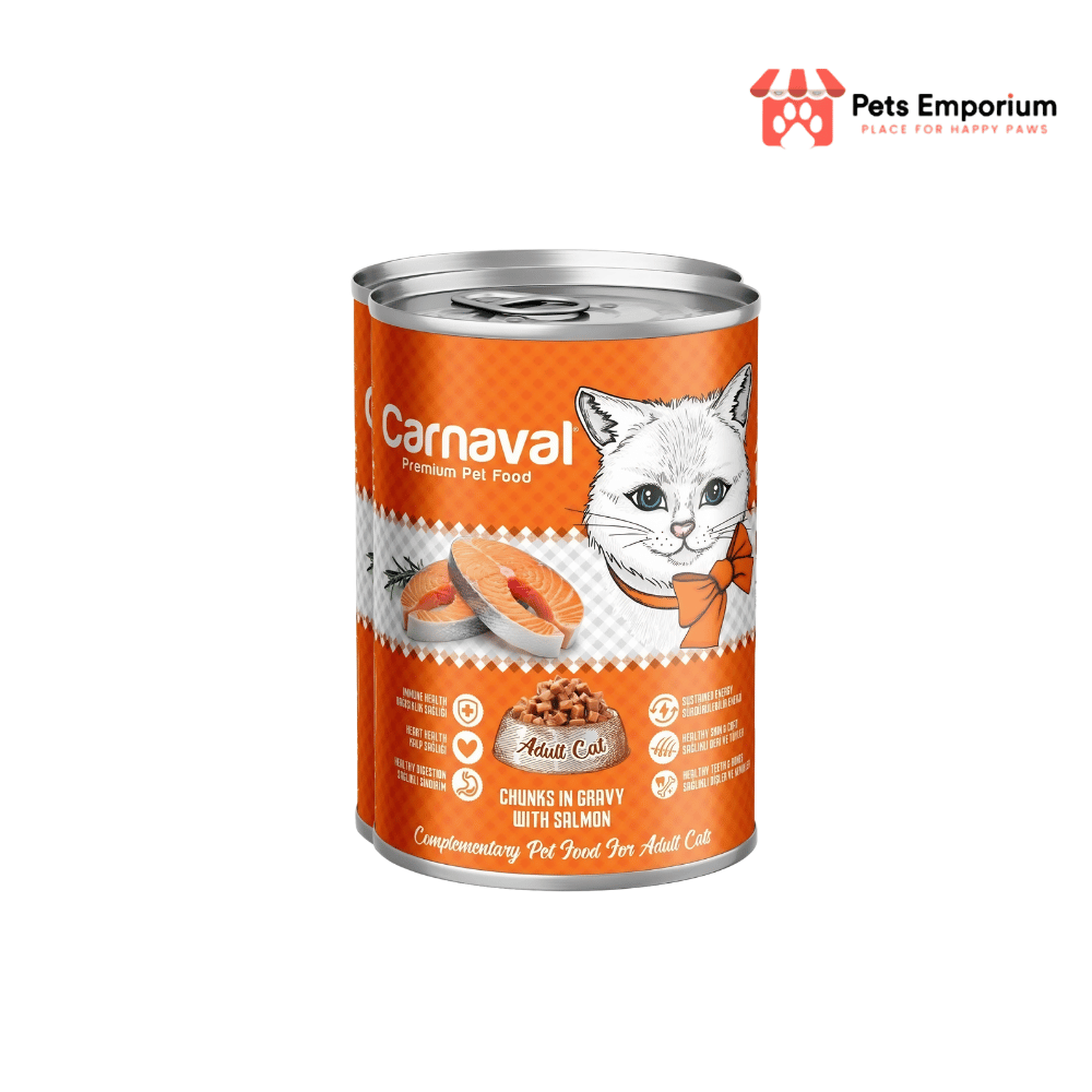 Carnaval Adult Salmon Chunks in Gravy Wet Cat Food-400GM
