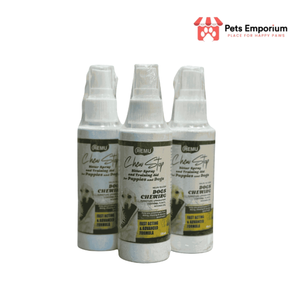 Remu Chew Stop – Bitter Spray and Training Aid for Puppies and Dogs
