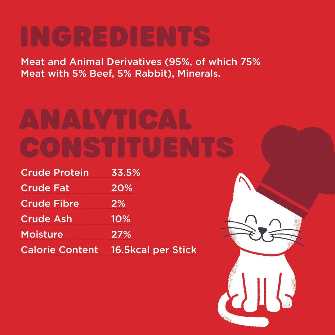 Webbox Tasty Sticks Beef Rabbit Cat Treats Ingredients Pets Emporium