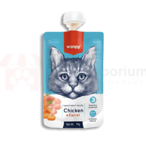 Wanpy Tasty Meat Paste Cat Treat Chicken with Carrot - Pets Emporium