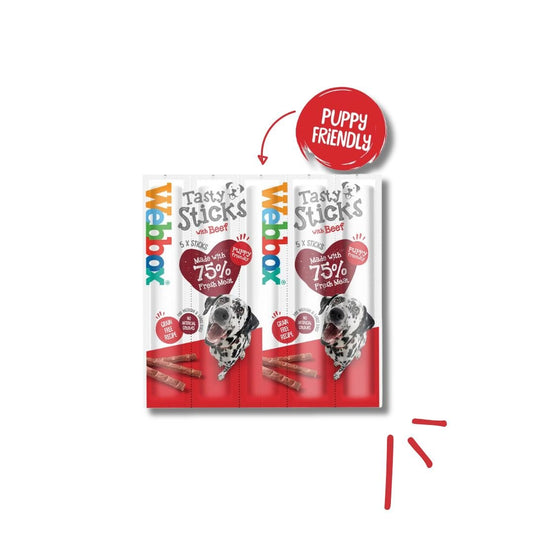 Webbox Tasty Sticks Beef Dog Treats Large - Pets Emporium
