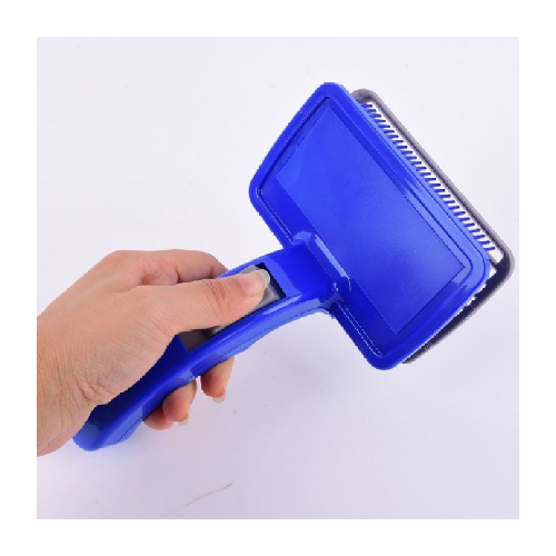 Button Blue Brush for Cats and Dogs by Pets Emporium