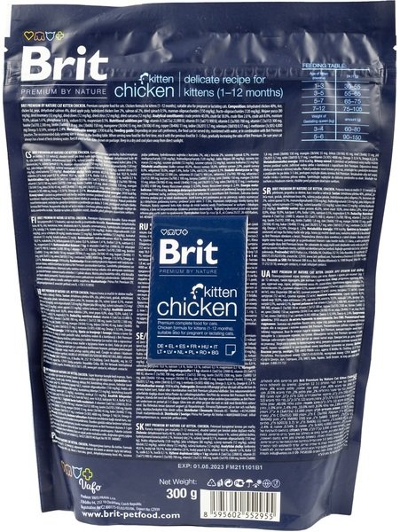 Brit Care Grain Free Kitten Food back Side by Pets Emporium