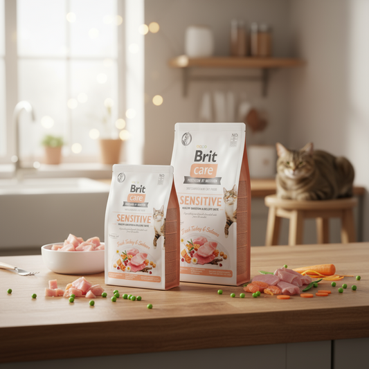 Brit Care Cat Food Grain-Free Sensitive Healthy Digestion and Delicate Taste Main Front Image by Pets Emporium