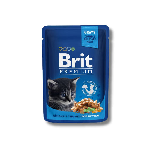 Brit Premium Cat Pouches Chicken Chunks for Kitten by Pets Emporium