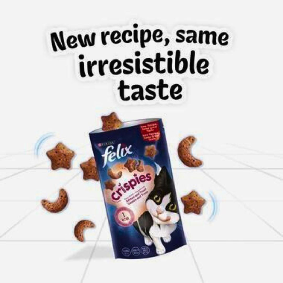 FELIX Crispies Salmon and Trout Cat Treats Taste By Pets Emporium