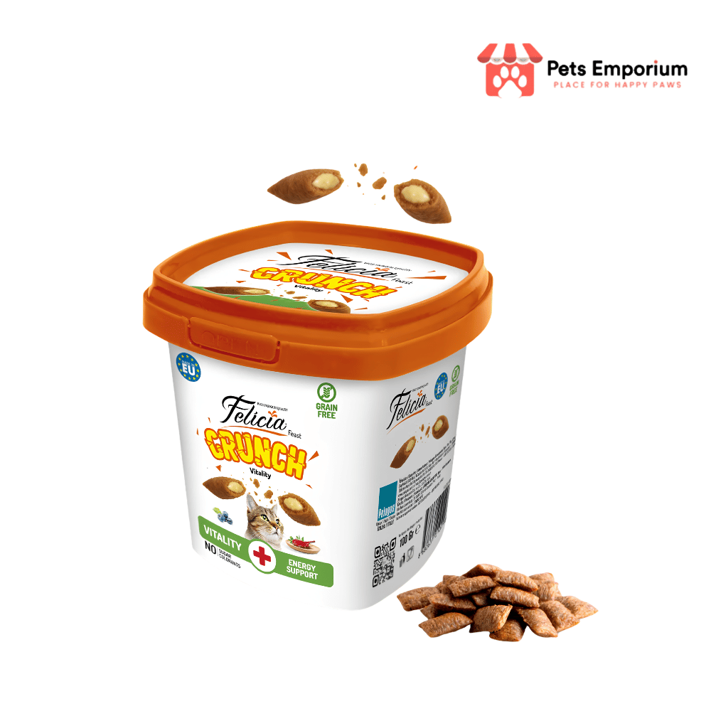 Felicia Vitality Cat Crunch Treats - 100 GM