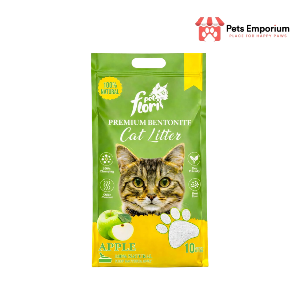 Flori Pet Premium Bentonite Cat Litter - 10 Ltr