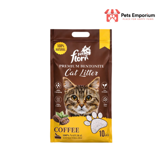Flori Pet Premium Bentonite Cat Litter - 10 Ltr