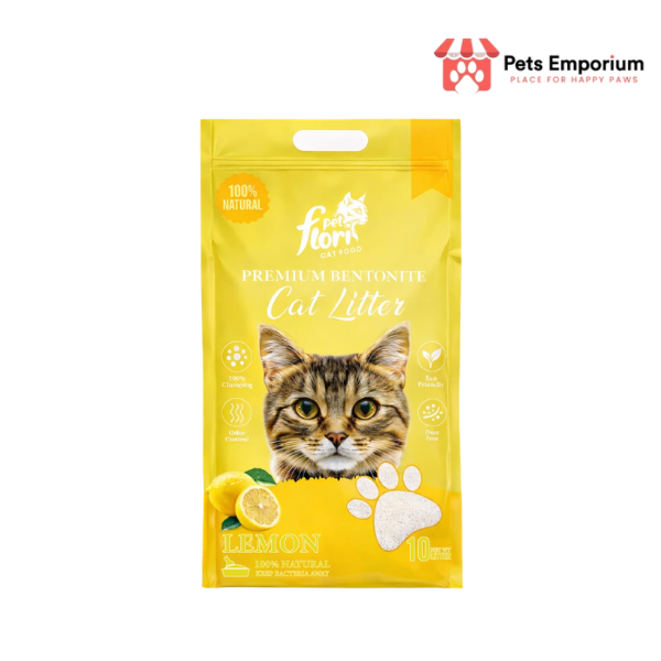 Flori Pet Premium Bentonite Cat Litter - 10 Ltr