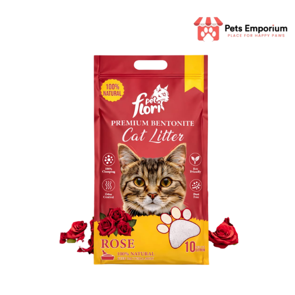 Flori Pet Premium Bentonite Cat Litter - 10 Ltr