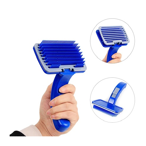 Button Blue Brush for Cats and Dogs by Pets Emporium