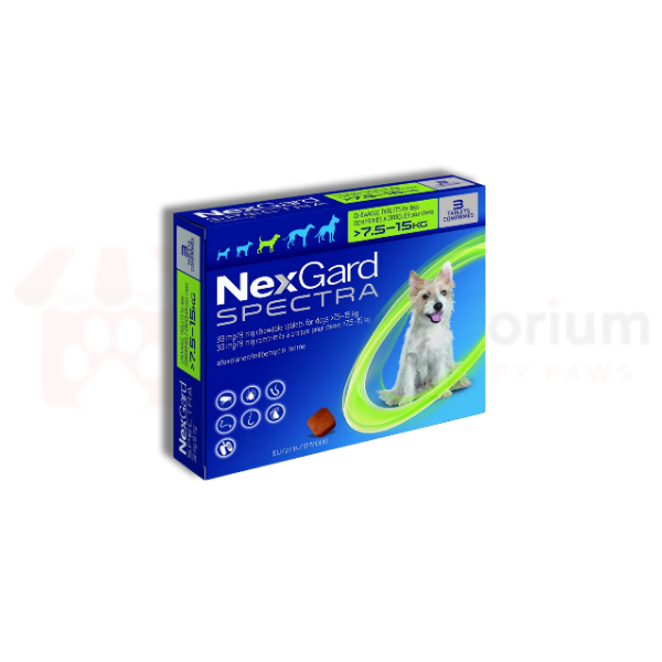 NexGard Spectra 38 mg/8 mg Chewable Tablets for Dogs (7.5-15 kg)