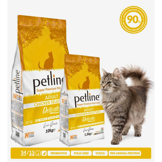 PETLINE SUPER PREMIUM CAT FOOD ADULT CHICKEN SELECTION PETS EMPORIUM