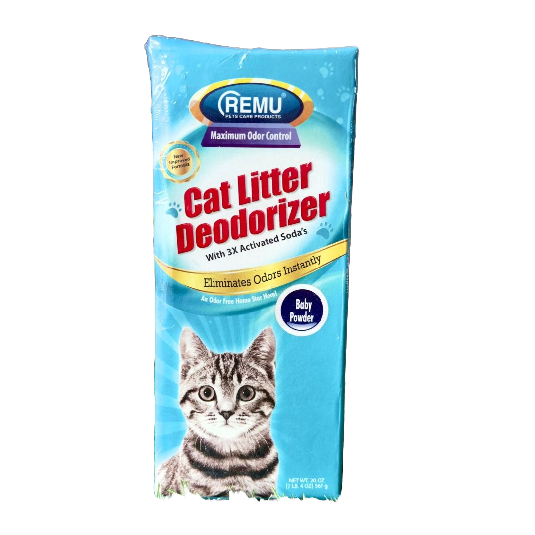 Remu Cat Litter Deodorizer with Activated Soda Baby Powder Scent - Pets Emporium