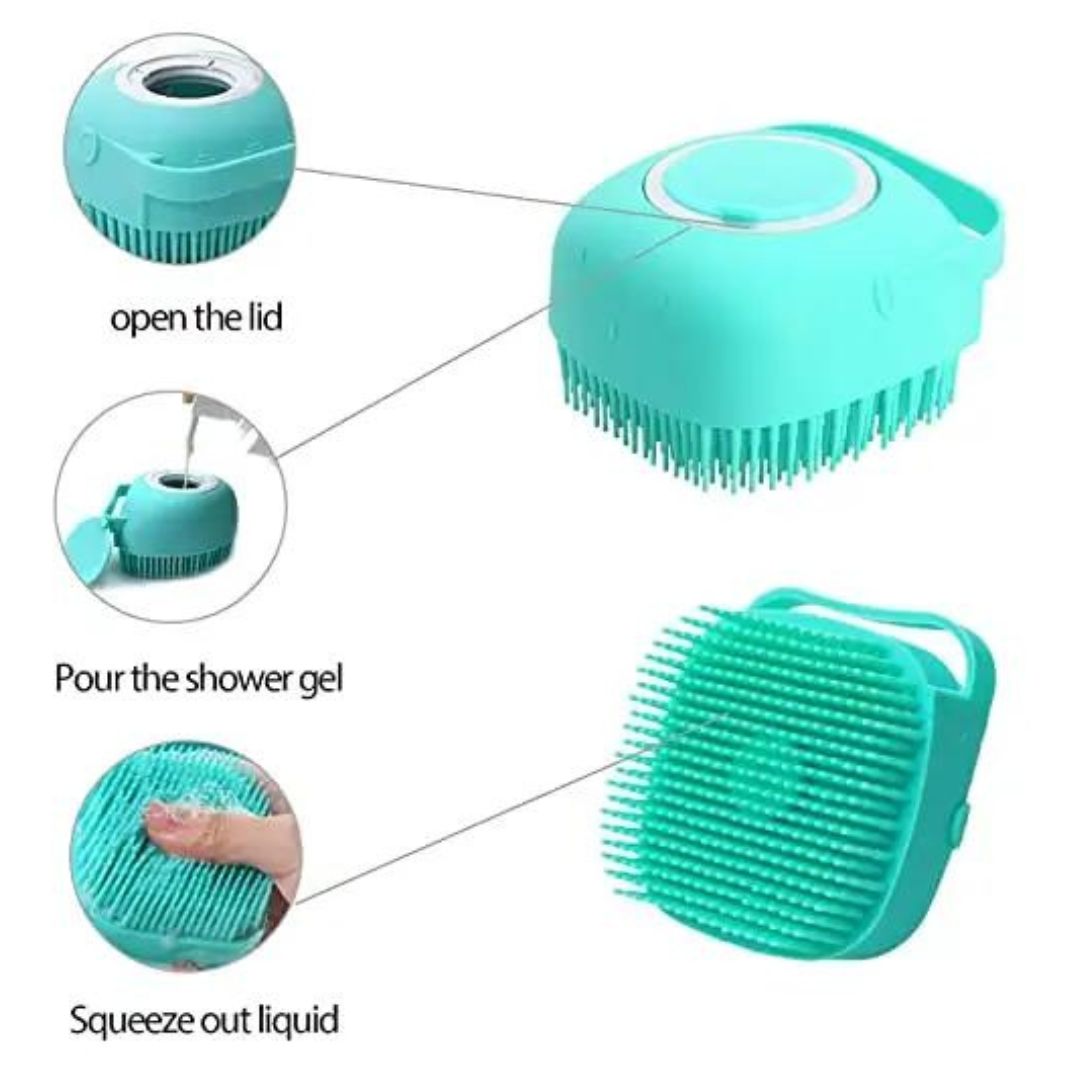 Soft Silicon Massage Bath Brush for Pets Benefits by Pets Emporium