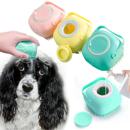Soft Silicon Massage Bath Brush for Pets in Pakistan by Pets Emporium