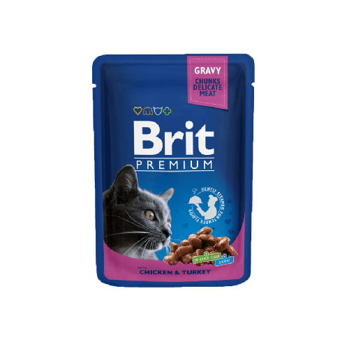 Brit Premium With Chicken & Turkey Wet Food Pouch (Gravy) - Pets Emporium