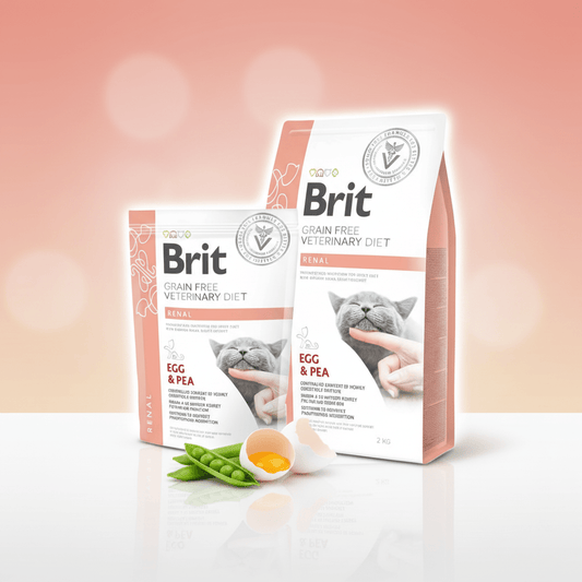 Brit Veterinary Diet Cat Food Grain Free Renal Egg and Pea - Pets Emporium