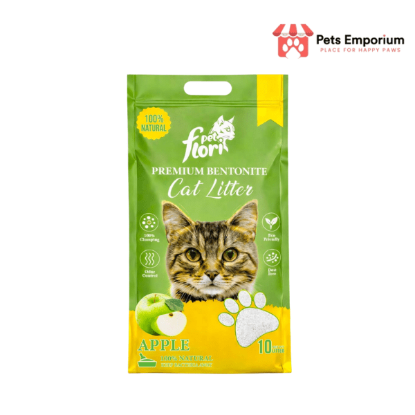 Flori Pet Premium Bentonite Cat Litter - 10 Ltr - Pets Emporium