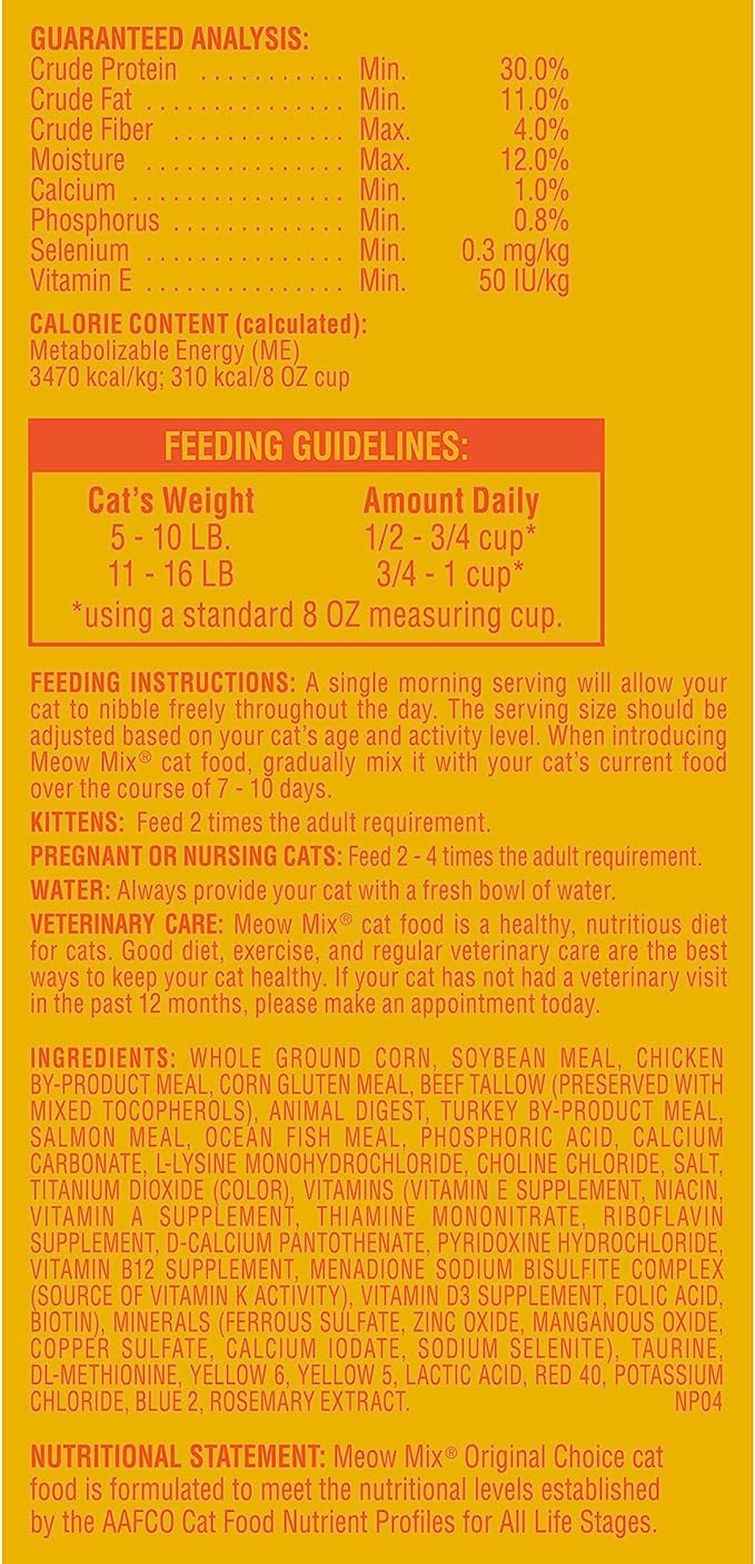 Meow Mix Original Choice Cat Food - Pets Emporium