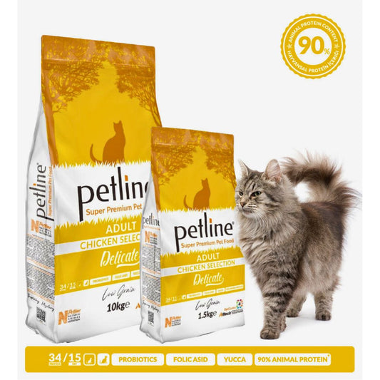 PETLINE PREMIUM ADULT CAT FOOD IN CHICKEN - Pets Emporium