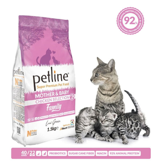 PETLINE PREMIUM MOTHER & BABY CAT FOOD WITH CHICKEN - Pets Emporium