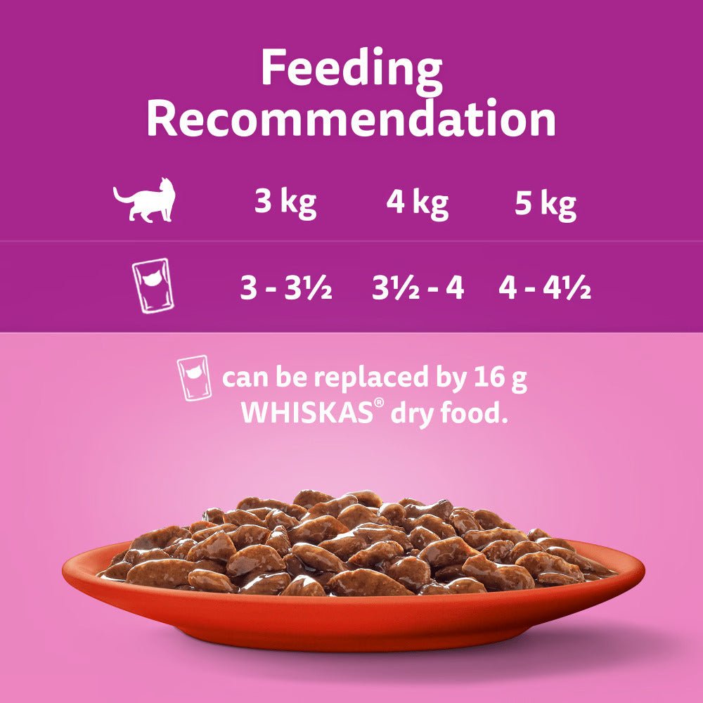 WHISKAS® Meaty Meals in Gravy 1+ Adult (85g) - Pets Emporium