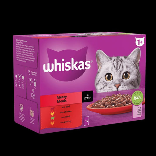WHISKAS® Meaty Meals in Gravy 1+ Adult (85g) - Pets Emporium