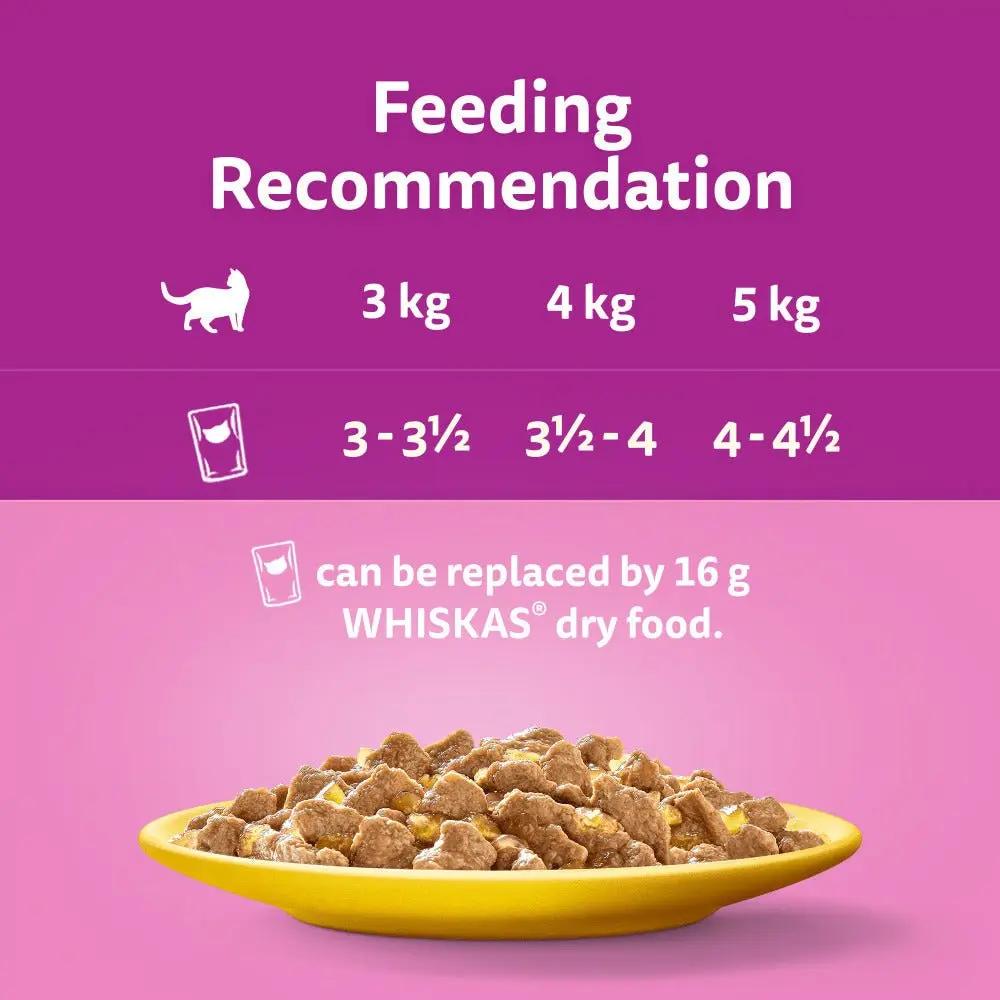 WHISKAS® Poultry Feasts in Jelly 1+ Adult (85 g) - Pets Emporium