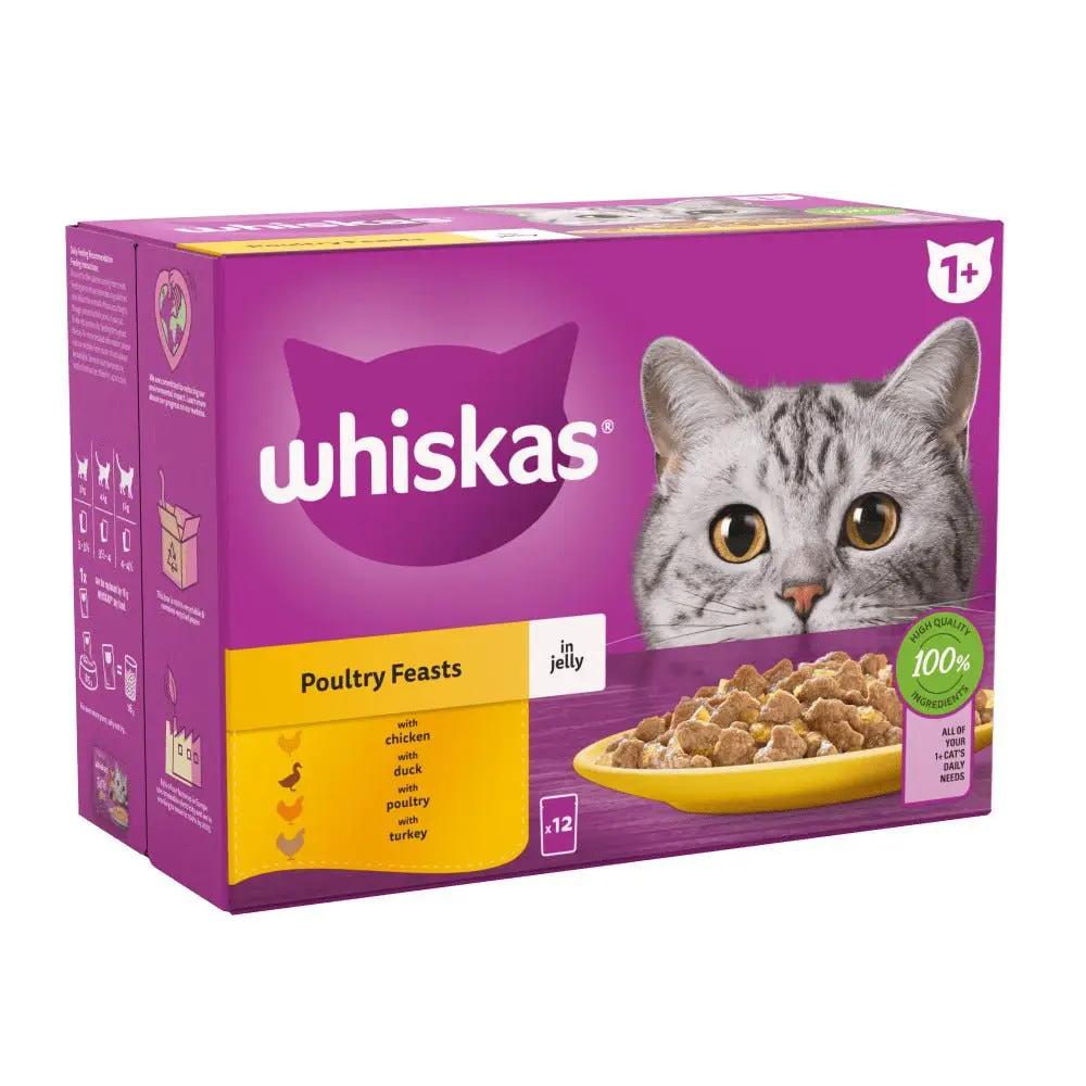 WHISKAS® Poultry Feasts in Jelly 1+ Adult (85 g) - Pets Emporium