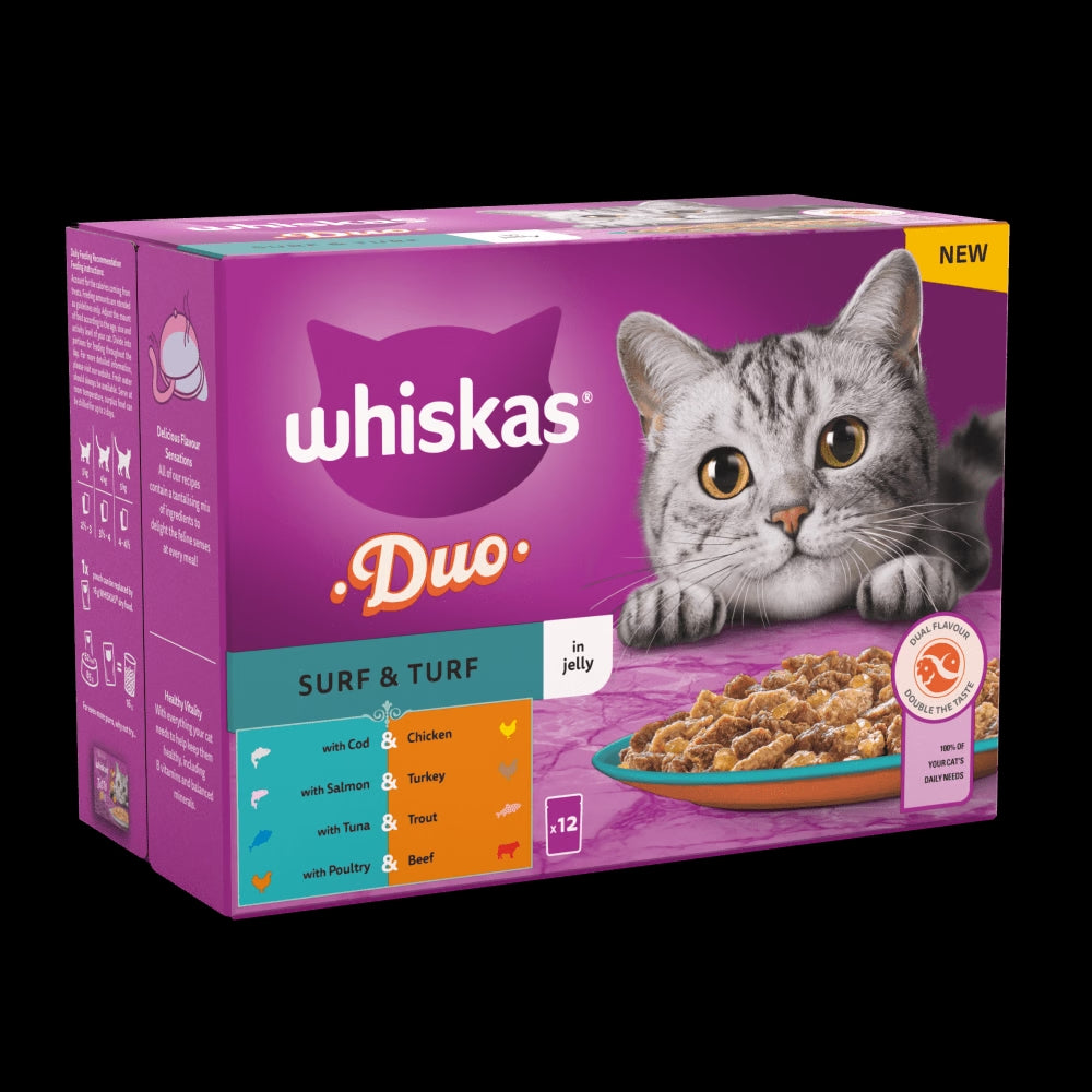 WHISKAS® Duo Surf & Turf in Jelly 1+ Adult (85g)