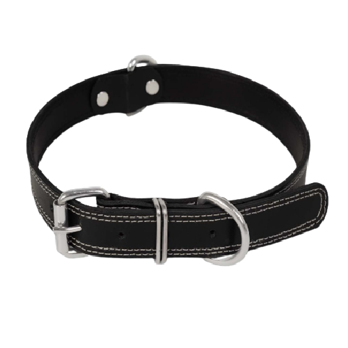 Black Leather Collar Imp for Dogs by Pets Emporium