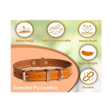 Light Brown Leather collar imp