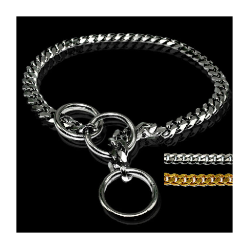 Choke Chain With (Gold Plated) for Dogs by Pets Emporium