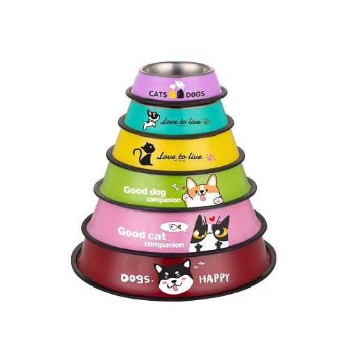Colour Steel Bowl for Cats and Dogs By Pets Emporium