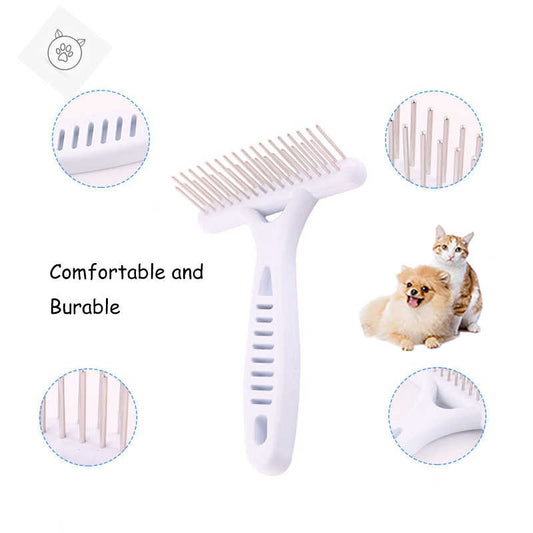 WHITE RAKE COMB FOR DOGS & CAT
