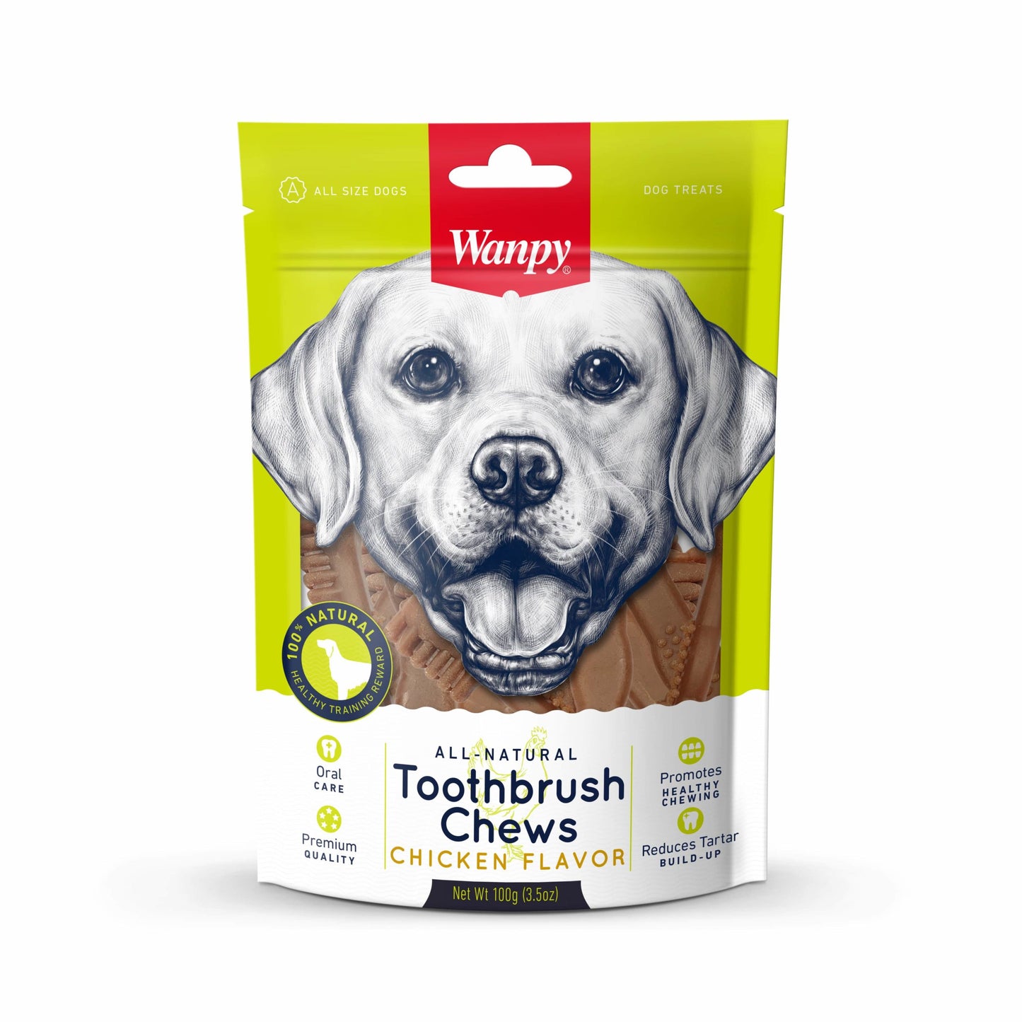 Wanpy Toothbrush Chews Dog Treat