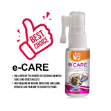 E-CARE , For Speedy Treatment of CAT/DOG Ear Mites, Ticks, Other Insects By Pets Emporium