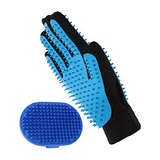 Grooming Glove plastic (Blue) By Pets Emporium