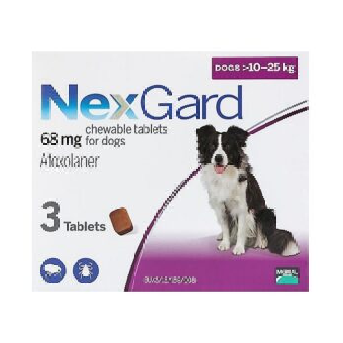 NexGard Chewable Tablets for Dogs 68 MG (10 to 25 KG)