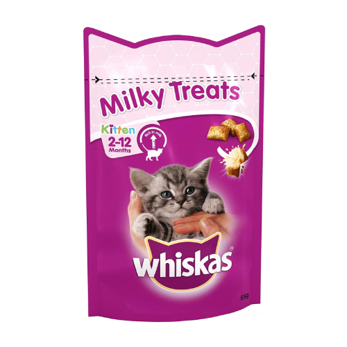 WHISKAS Kitten Milky Treats – 55 GM By Pets Emporium Front Side of Bag