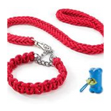 Heavy Duty Thick Round Rope Braided Leash With Collar